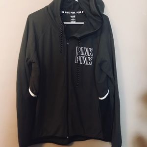 Pink zip-up hoodie LG